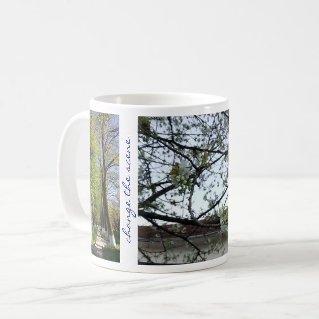 Mug Changer de scène Citation Inspirationnelle Arbres  (Devant gauche)