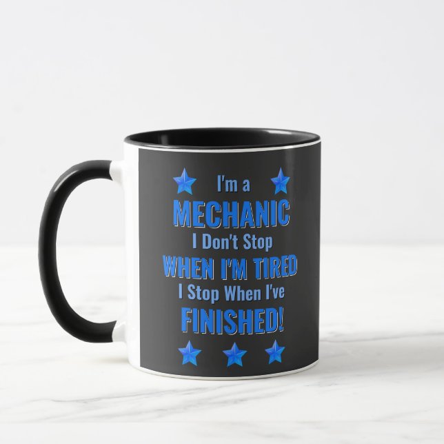 Mug Changer de texte, je suis une MECHANIQUE, ne vous  (Gauche)