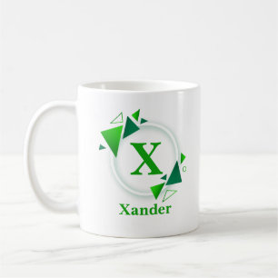 Mug Changer la initiale Ajouter un nom Cercle Vert Bla