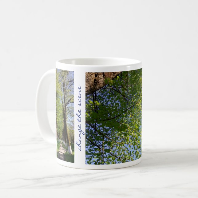 Mug Changer la scène Citation Inspirationnelle Arbres  (Devant gauche)