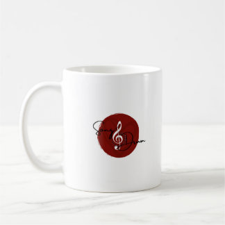 Mug Chanson et tambour_Blanc/Musique rouge