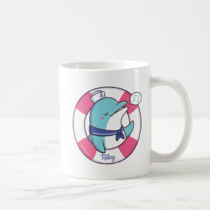 Mug Chant mignon marin Dolphin, Personnalisé