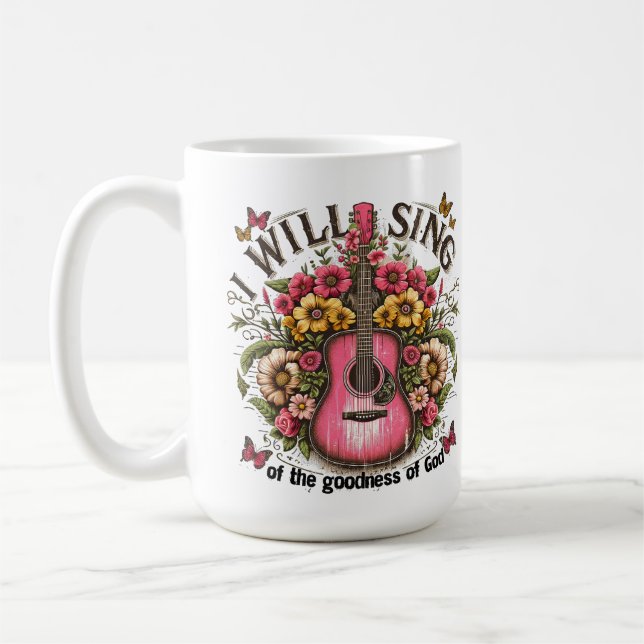 Mug Chanter Bonne Dieu Musique Louer le culte chrétien (Gauche)