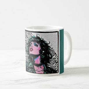 Mug Chanteuse Pop Art Trame Punk Rocker Amoureux de Mu