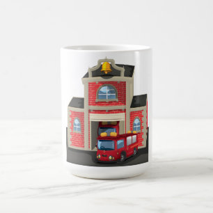 Mug Chantier d'incendie et Camion d'incendie