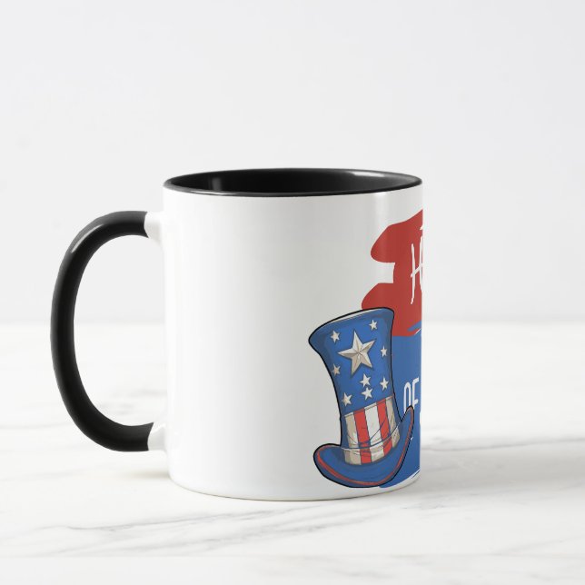 Mug Chapeau de dessus américain avec pinceau design (Gauche)