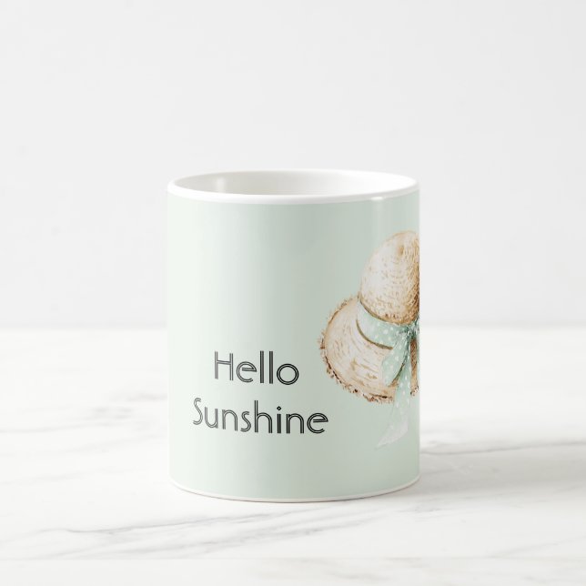 Mug Chapeau de paille à nœud menthe Soleil (Centre)