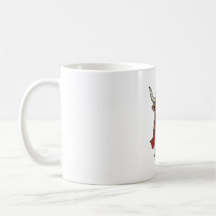Mug Chapeau de Santa Cow Highland Noël Vintage Vector_