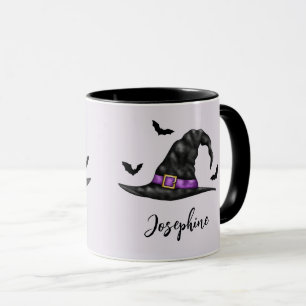 Mug Chapeau de sorcière avec chauves-souris volantes e