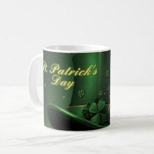 Mug Chapeau et motif de trèfle de la Saint-Patrick