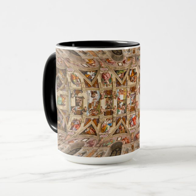 Mug Chapelle Sixtine Plafond par Michel-Ange (Devant gauche)
