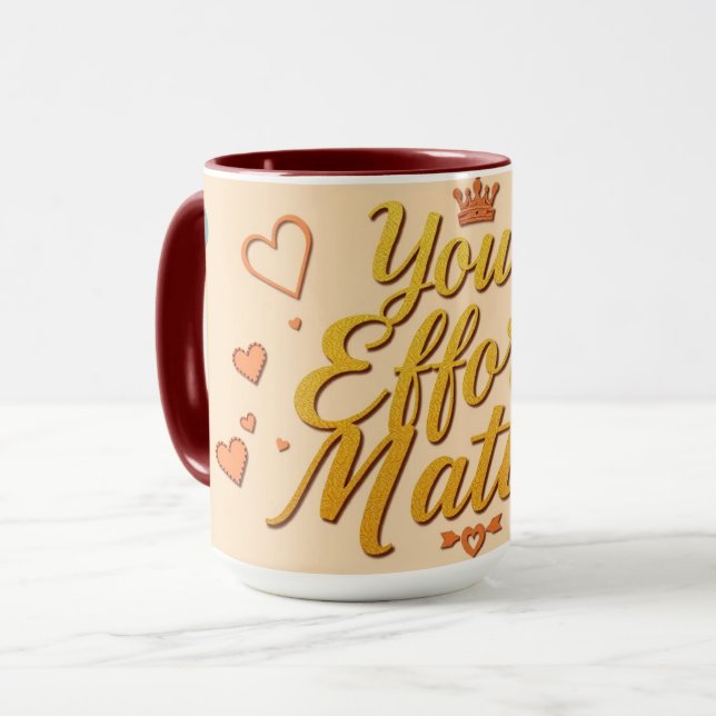 Mug Chaque effort compte | Milieu de travail moderne (Devant gauche)