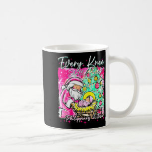 Mug Chaque genou se pliera Santa Noël Scène de la Nati
