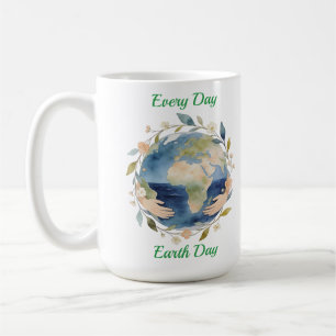 Mug Chaque Jour Jour De La Terre Globe Floral Avec Les