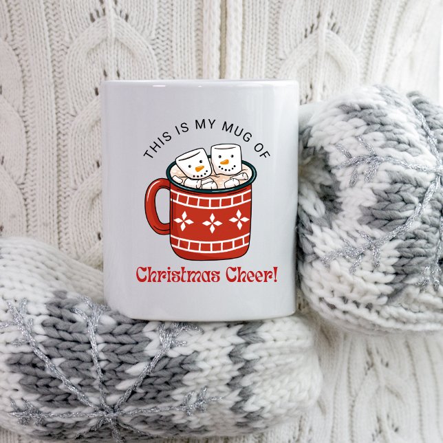 Mug Charbon chaud de Noël tiré à la main Fun Christmas (Créateur téléchargé)