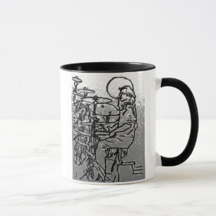 Mug charbon de bois de batteur de crayon