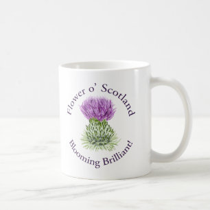 Mug Chardon écossais brillant de floraison