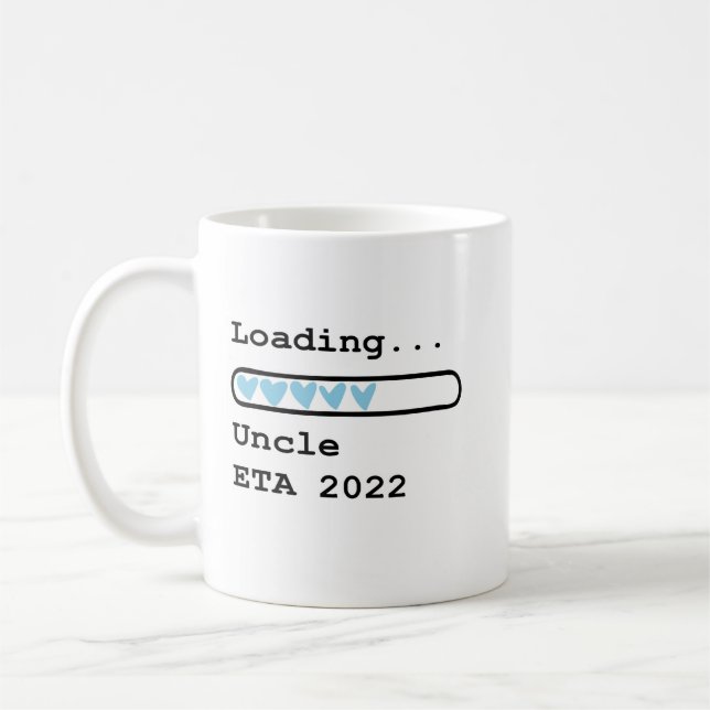 Mug Chargement de l'oncle ETA 2022 Baby Faire-part Cof (Gauche)
