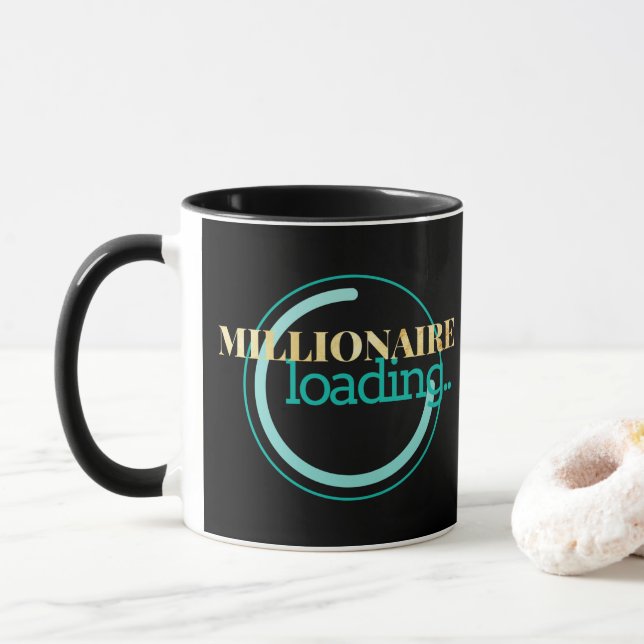 Mug Chargement de millionnaire de motivation (Avec donut)
