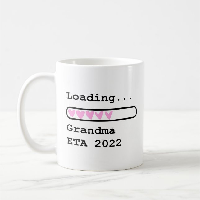 Mug Chargement du café Faire-part bébé Grandma ETA 202 (Gauche)