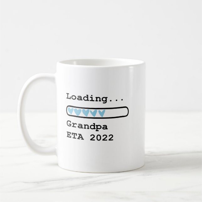 Mug Chargement du grand-père ETA 2022 Baby Faire-part (Gauche)