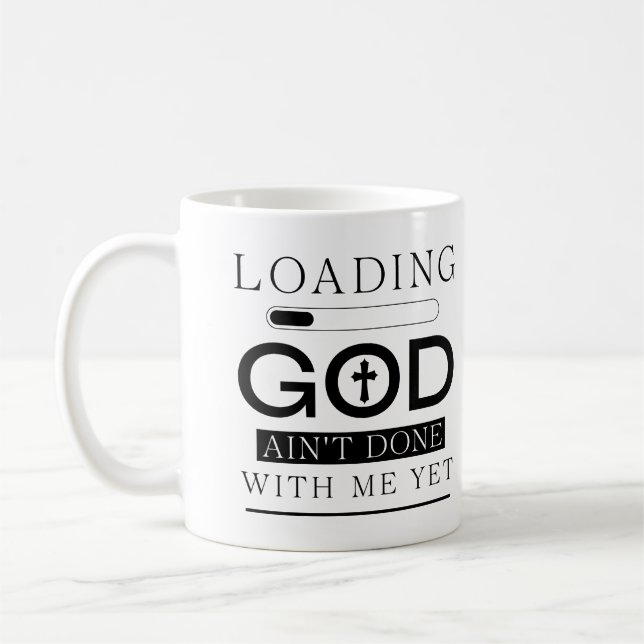 Mug Charger Dieu n'est pas fait avec moi mais drôle ch (Gauche)