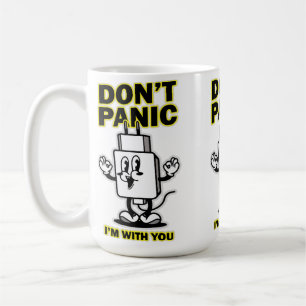 Mug Chargeur Mobile Dessin Animé Comique : Ne Paniquez