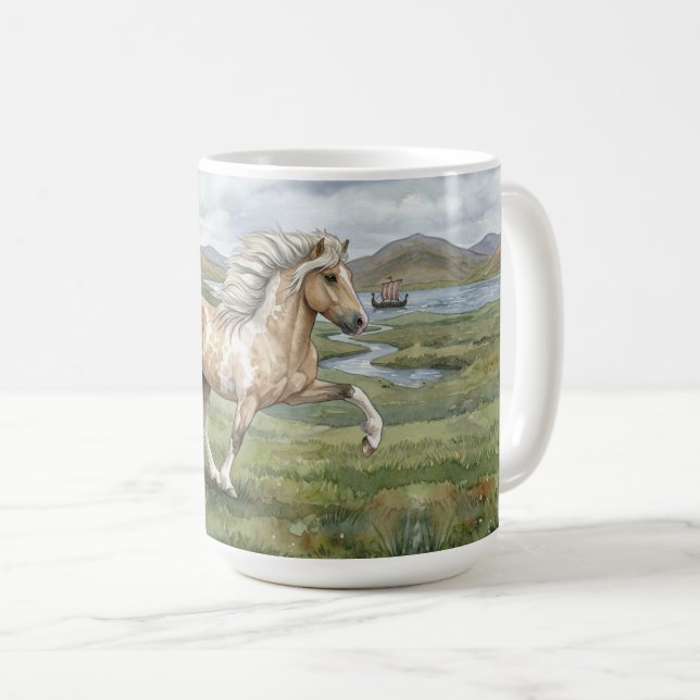 Mug Charismatic Pinto Icelandic Mare watercolor (Devant droit)