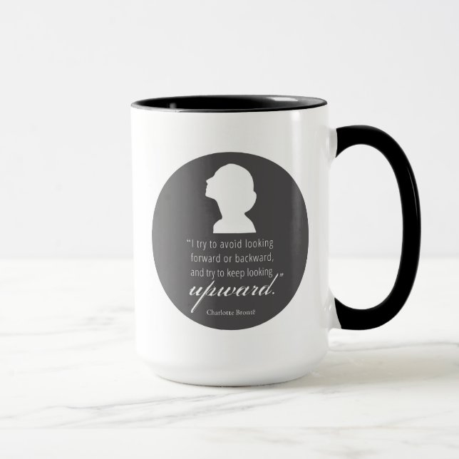 Mug Charlotte Bronte - Continuez À Regarder Vers Le Ha (Droite)
