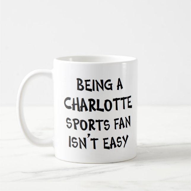 Mug charlotte sports fan, being (Gauche)