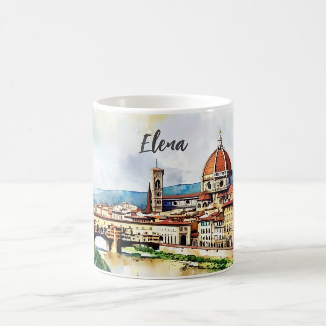 Mug Charmant aquarelle peinture Florence en Italie (Centre)
