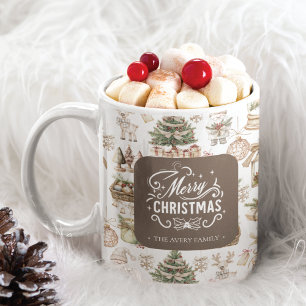 Mug Charmant scène d'hiver personnalisée