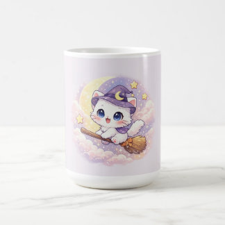 Mug Charmante Sorcière au Balai Kitty