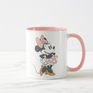 Mug Charme Douce Vintage Minnie Mouse à Points de Repè