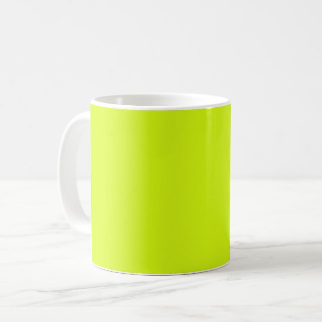 Mug Chartreuse Couleur jaune uni (Devant gauche)