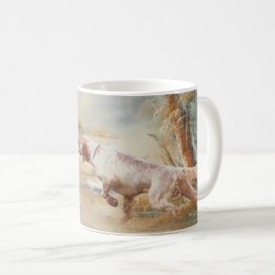 Mug Chasse à la bécasse avec setter anglais en forêt, 