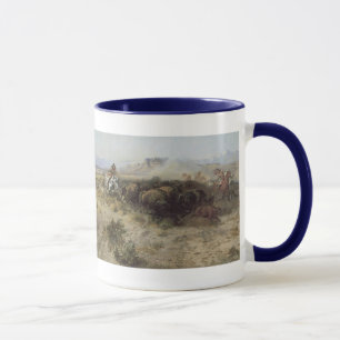 Mug Chasse au bison no 26 par CM Russell, Indiens Vint
