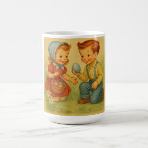 Mug Chasse aux œufs de Pâques vintage/retro des années