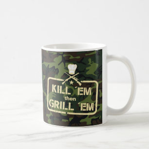 Mug Chasse et timbre de griller : Le ´em de mise à