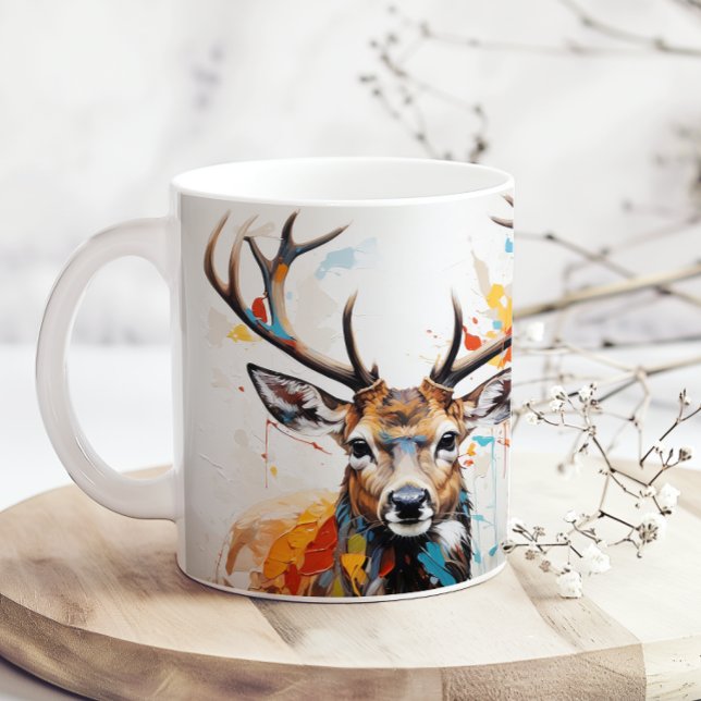 Mug Chasseur de cerf au buck à l'aquarelle (Créateur téléchargé)