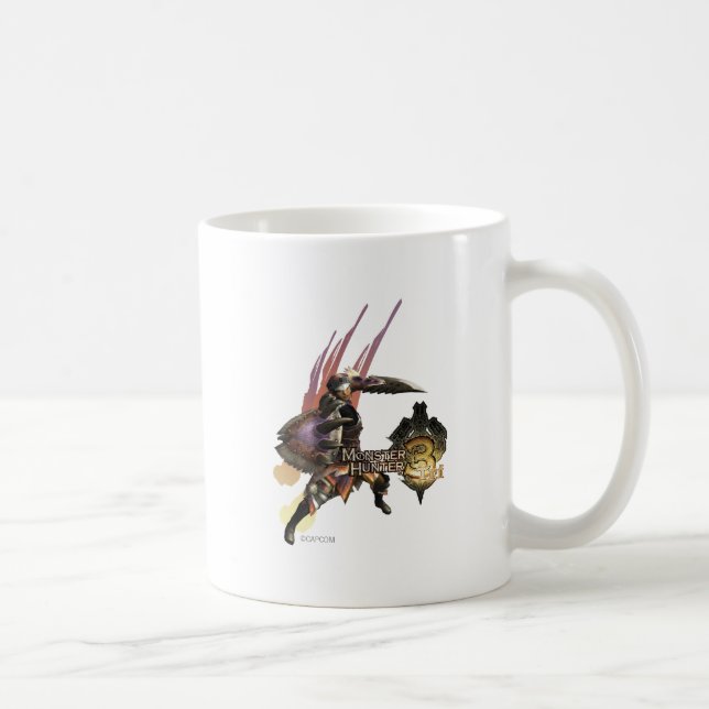 Mug Chasseur féminin avec l'épée et le bouclier, (Droite)