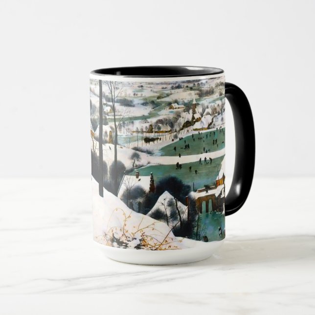 Mug Chasseurs dans le paysage de neige Pieter Bruegel (Devant droit)