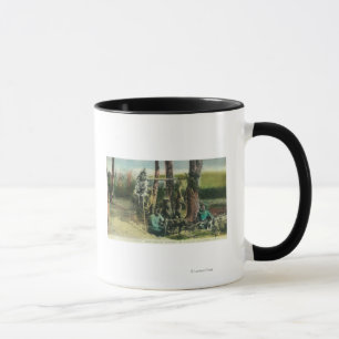 Mug Chasseurs montrant le comté de WorkLake du jour, C