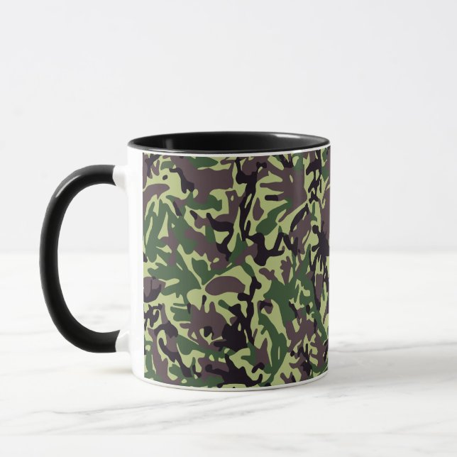 Mug Chasseurs Motif Camo Vert (Gauche)
