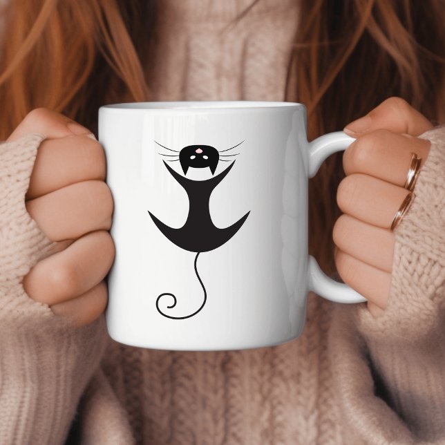 Mug Chat à pendage noir moderne et élégant (Créateur téléchargé)