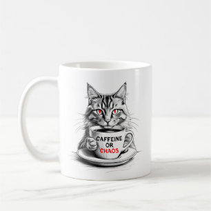 Mug Chat amateur de café sans caféine, pas de misérico