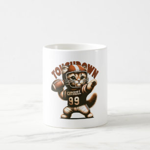 Mug Chat américain de football - Touchdown Purrfection