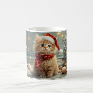 Mug Chat angora turc Noël Plage vintage