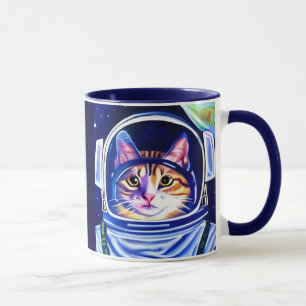 Mug Chat astronaute dans l'espace