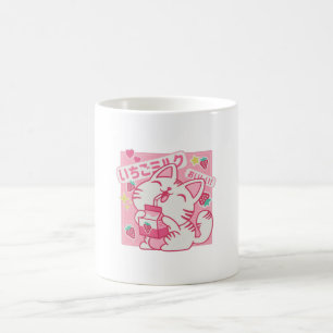 Mug Chat au lait de fraise